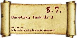Beretzky Tankréd névjegykártya